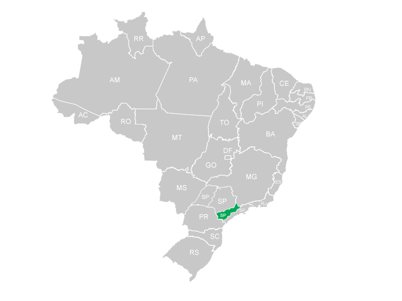 Mapa do Brasil - Região IV Abrac