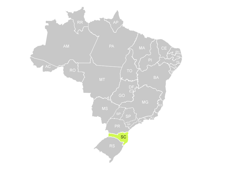 Mapa do Brasil - Região IX Abrac